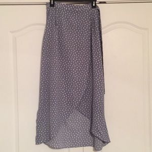 wrap style maxi skirt